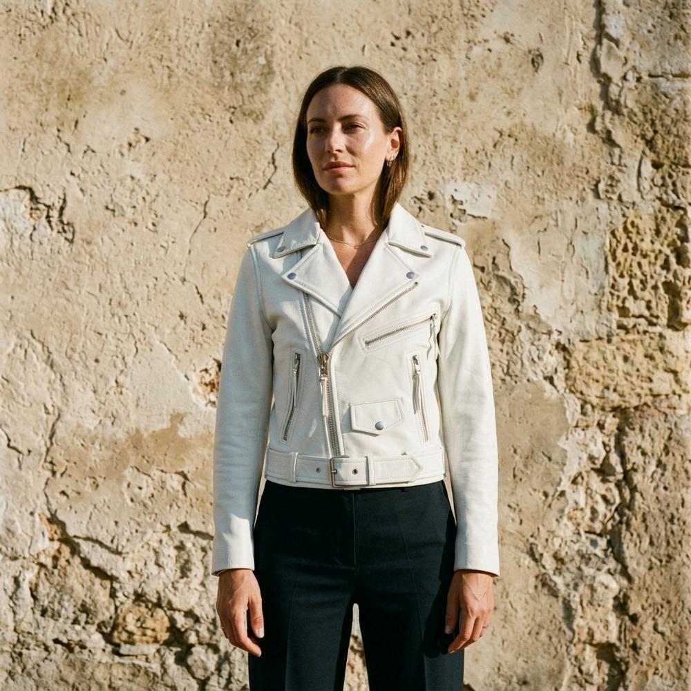 Chicos Designer - Vinav | Asymmetrical Zippered Leather Jacket Women