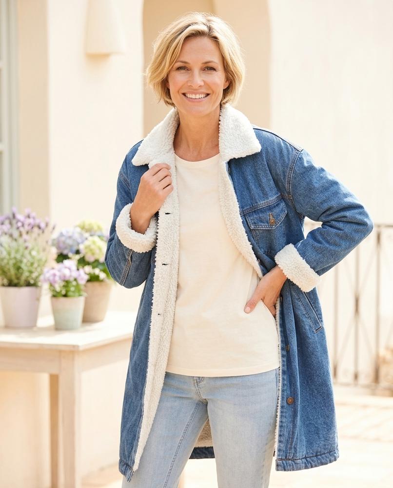 Chicos Designer - Aired | Sherpa-Lined Longline Coat Women