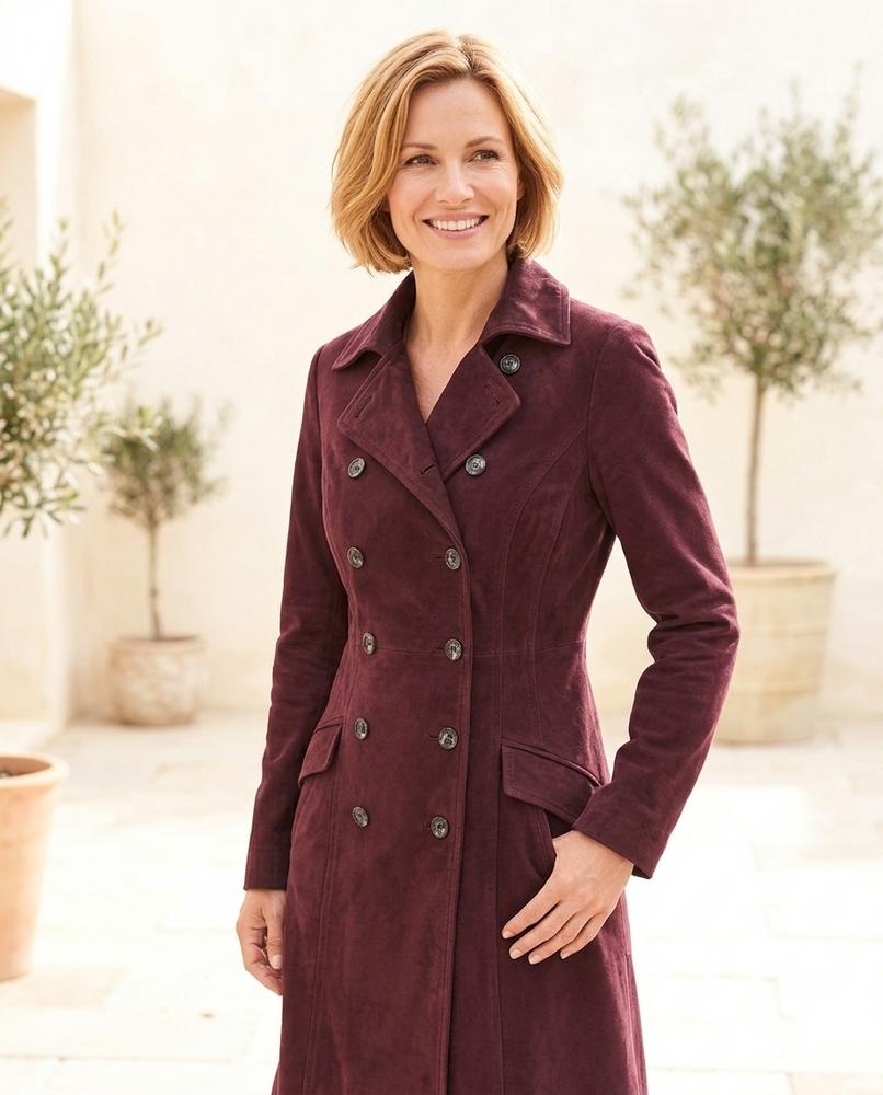 Chicos Designer - Zinok | Double-Breasted Faux Suede Coat Women