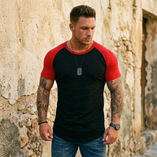Chicos Designer - Leven | Two-Tone Raglan-Sleeve T-Shirt Men