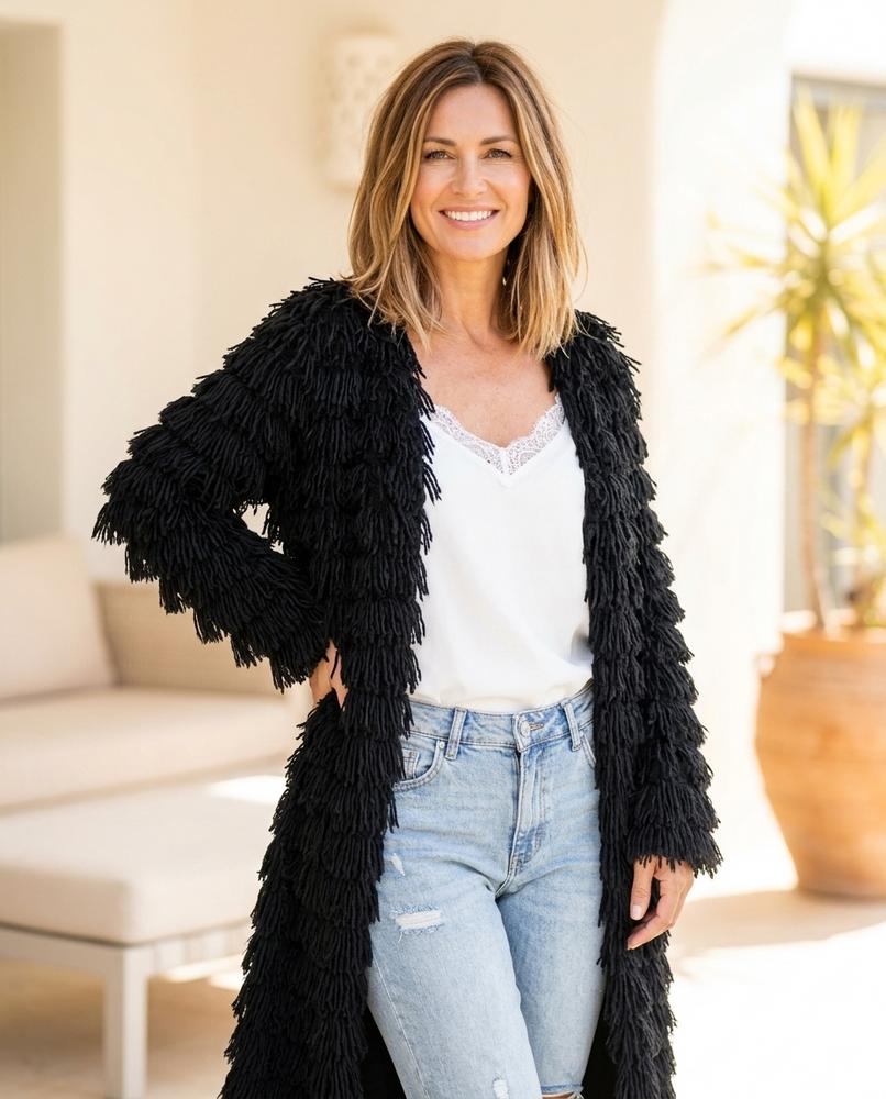 Chicos Designer - Aorus | Fringed Open-Front Cardigan Women