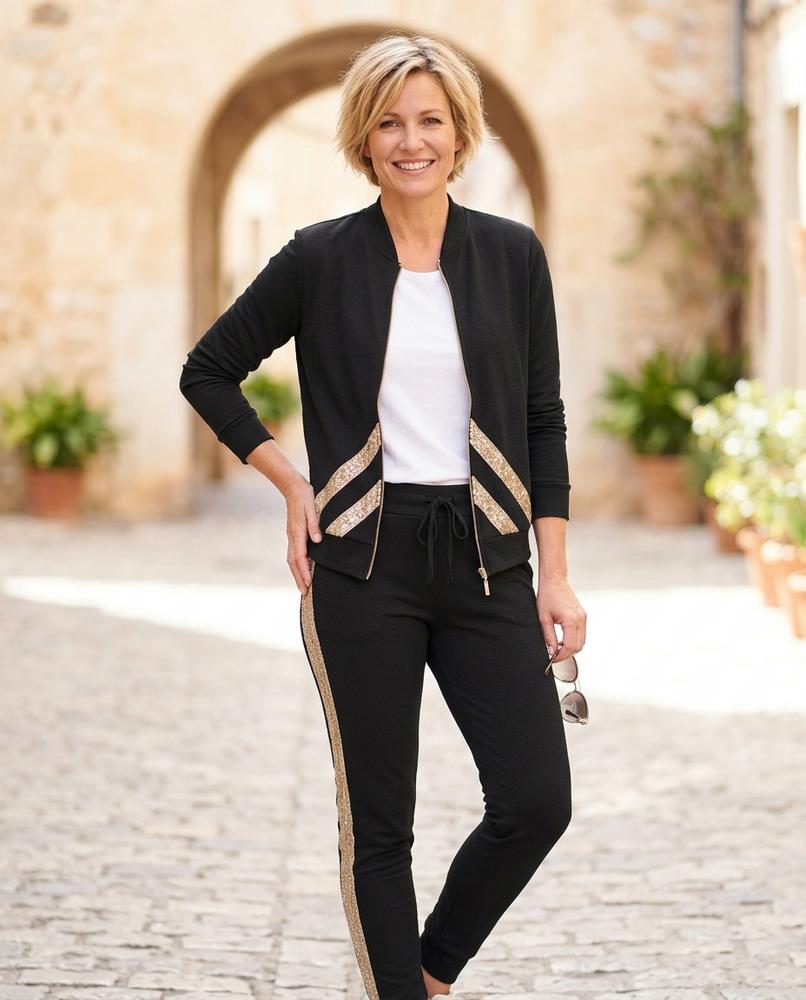 Chicos Designer - Cehan | Zip-Up Checked Suit Women