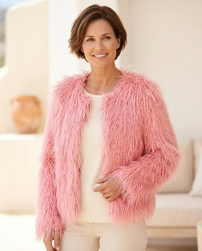 Chicos Designer - Vugor | Shaggy Collarless Jacket Women