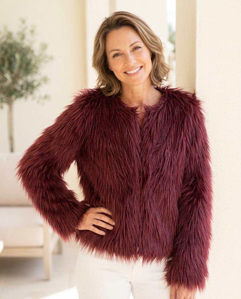 Chicos Designer - Vugor | Shaggy Collarless Jacket Women