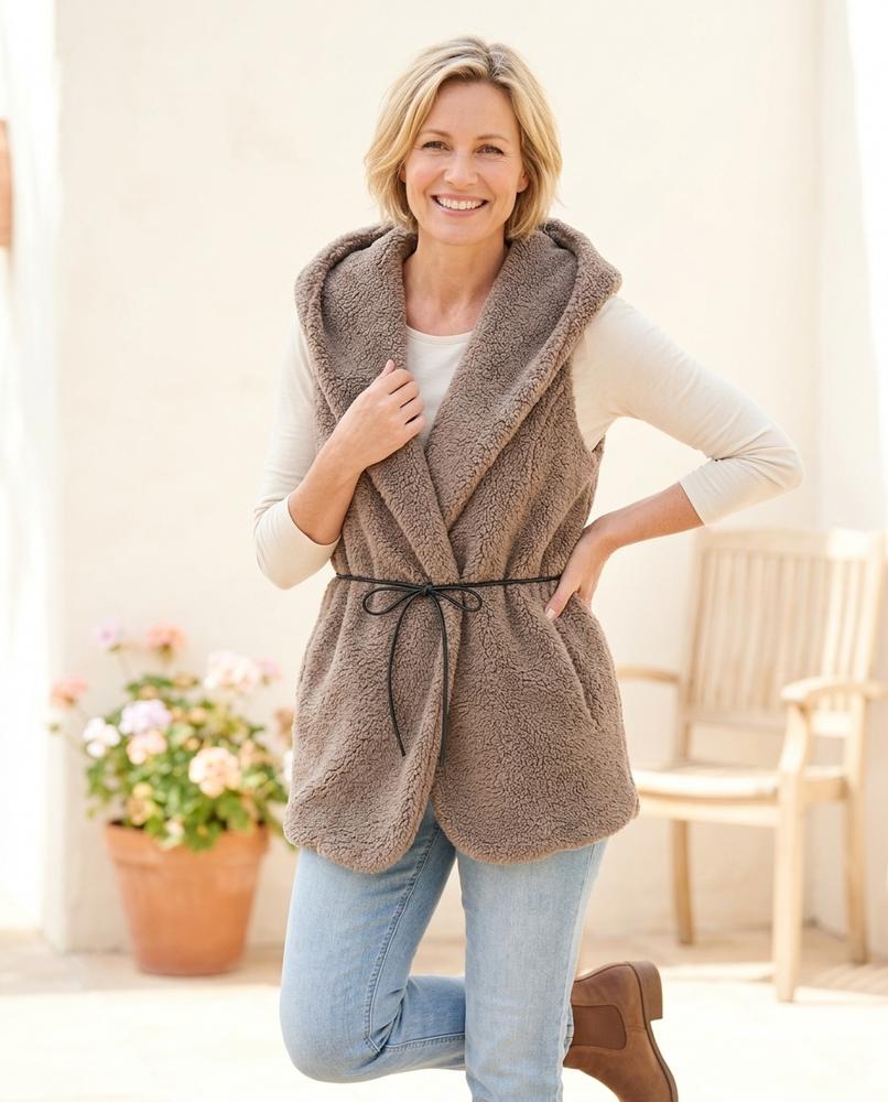 Chicos Designer - Dufok | Hooded Belted Vest Women