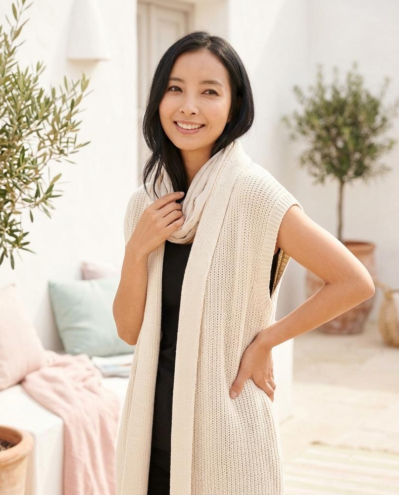 Chicos Designer - Dufok | Hooded Belted Vest Women