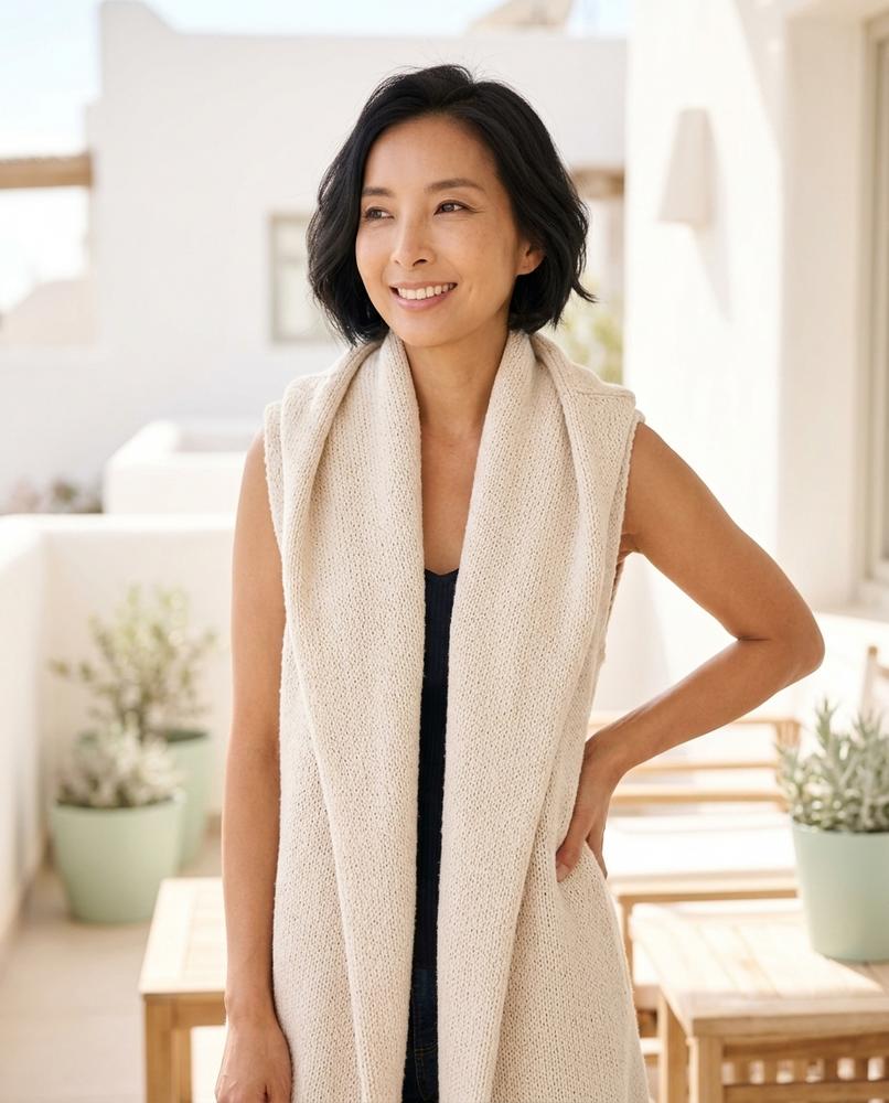 Chicos Designer - Dufok | Hooded Belted Vest Women