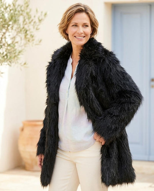 Chicos Designer - Tavav | Faux-Fur Shaggy Coat Women