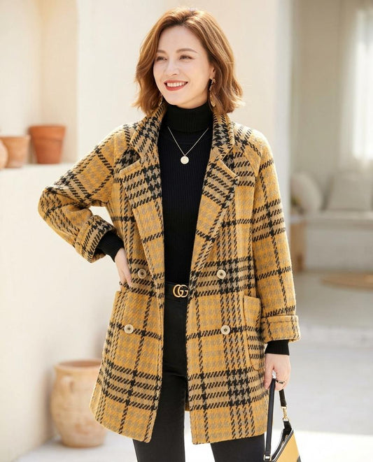 Chicos Designer - Cezon | Plaid Double-Breasted Coat Women