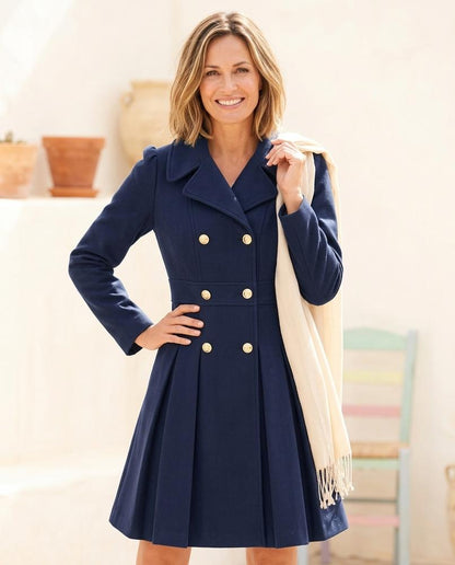 Chicos Designer - Aifir | Double-Breasted Pleated Coat Women