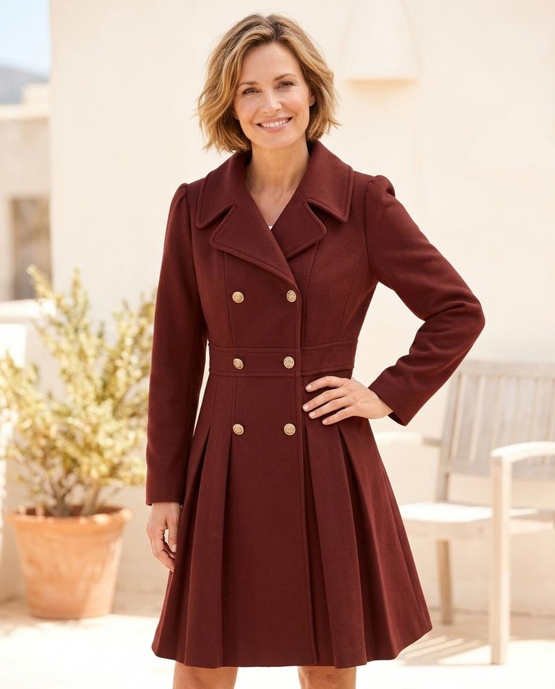 Chicos Designer - Aifir | Double-Breasted Pleated Coat Women