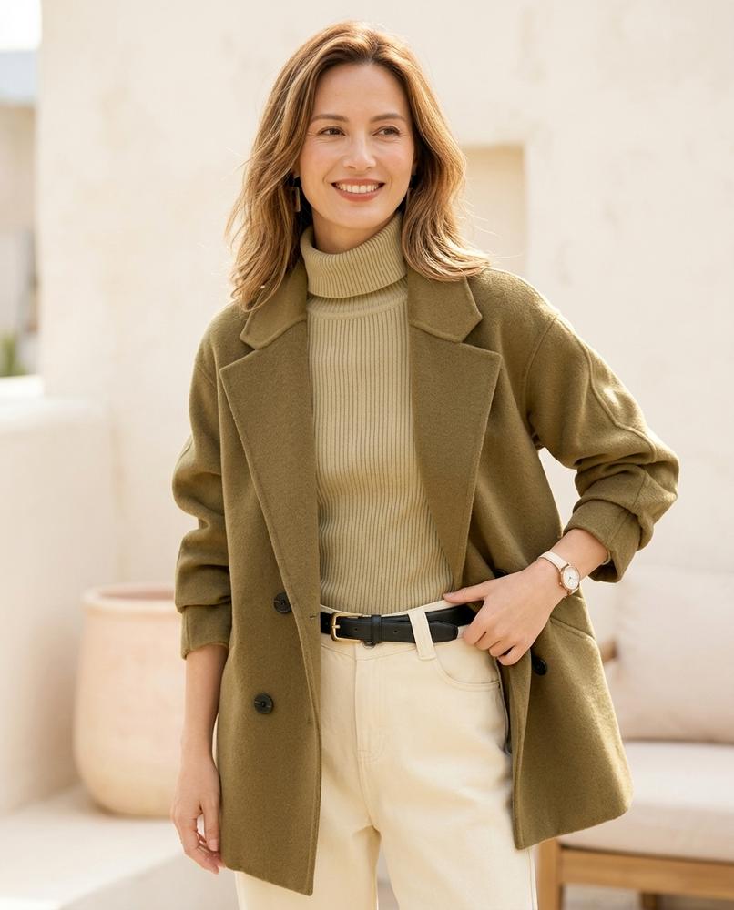 Chicos Designer - Aegim | Double-Breasted Relaxed-Fit Coat Women