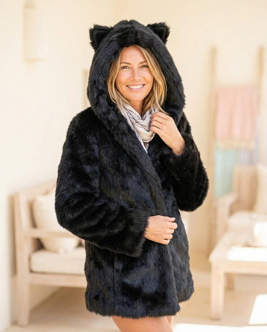 Chicos Designer - Zosel | Faux Fur Hooded Coat Women