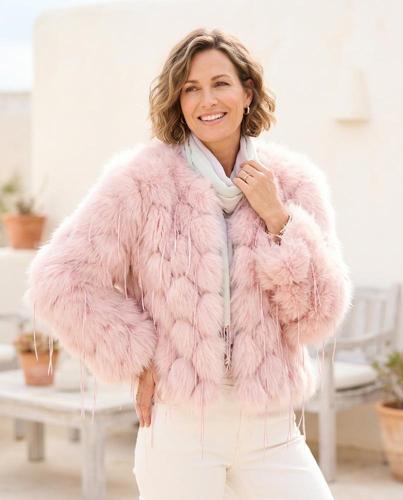 Chicos Designer - Aetad | Tiered Fox Fur Jacket Women