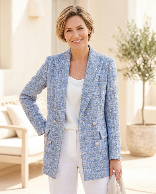 Chicos Designer - Aefed | Textured Double-Breasted Blazer Women