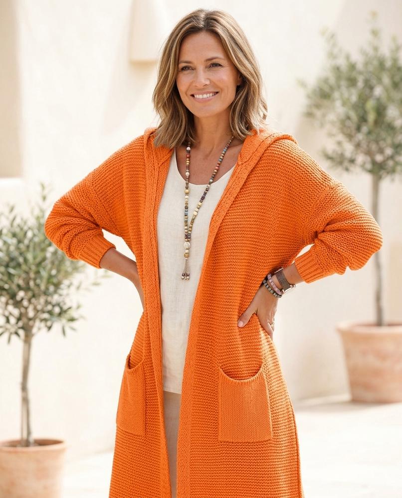 Chicos Designer - Zomes | Hooded Longline Knit Cardigan Women