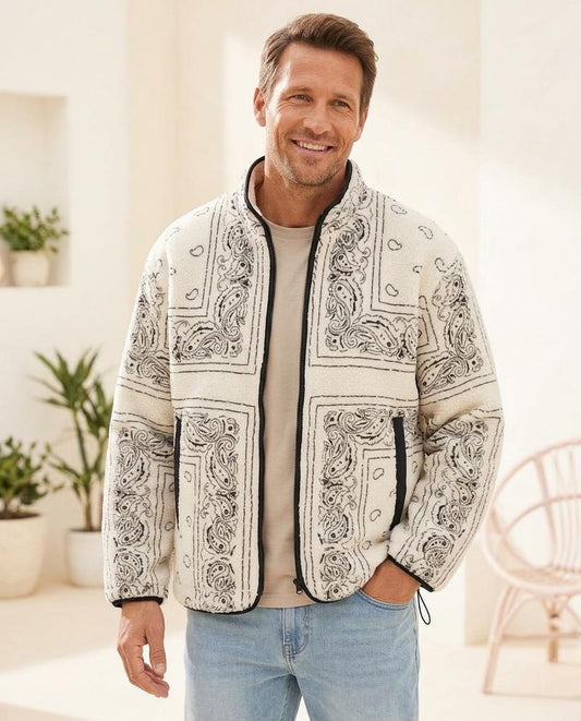 Chicos Designer - Cehim | Fleece Paisley-Print Jacket Men