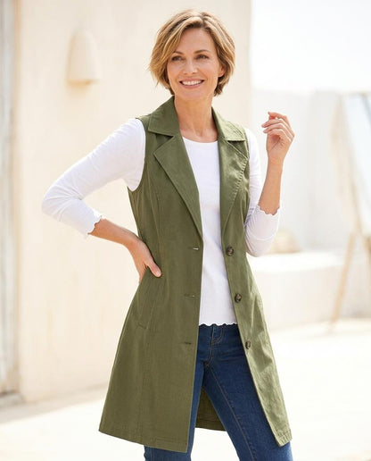 Chicos Designer - Zoris | Double-Breasted Sleeveless Vest Women