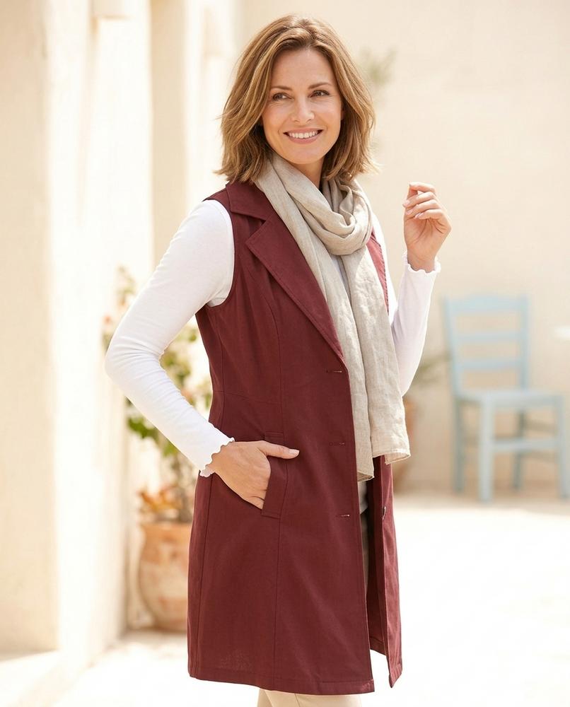 Chicos Designer - Zoris | Double-Breasted Sleeveless Vest Women