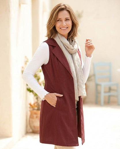 Chicos Designer - Zoris | Double-Breasted Sleeveless Vest Women