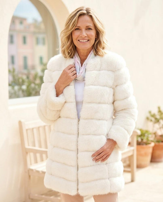 Chicos Designer - Aopos | Faux Fur Zip-Up Coat Women
