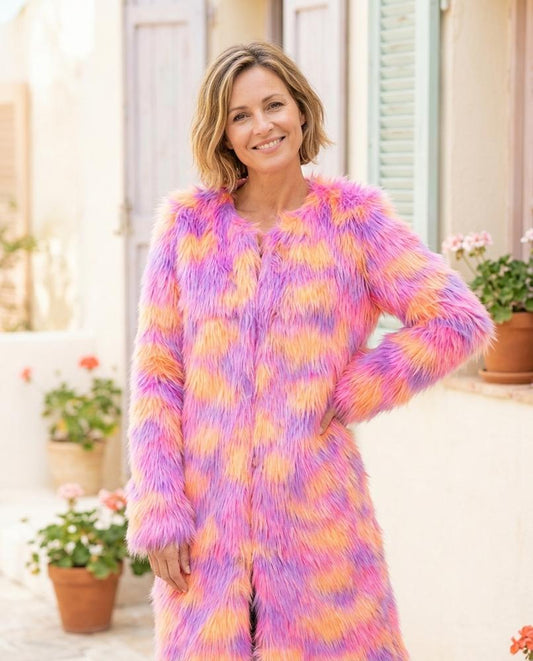 Chicos Designer - Almel | Faux Fur Collarless Coat Women