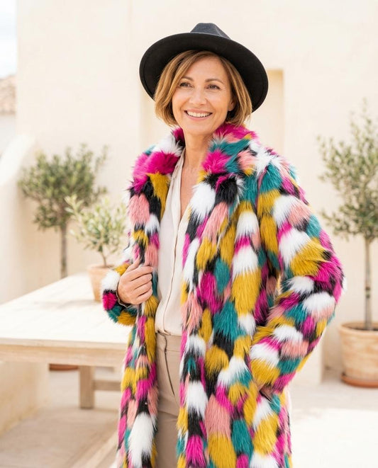 Chicos Designer - Alral | Multicolor Faux Fur Coat Women