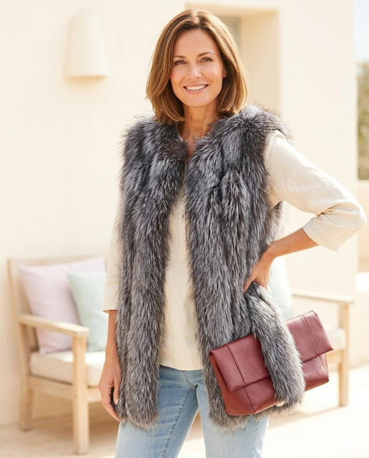 Chicos Designer - Zilus | Faux-Fur Sleeveless Vest Women