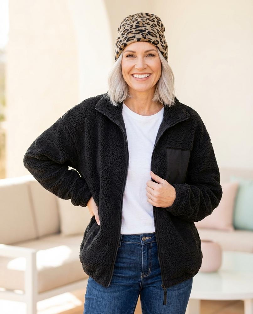 Witt Mode - Covur | Reißverschluss Teddyplüsch Jacke Damen