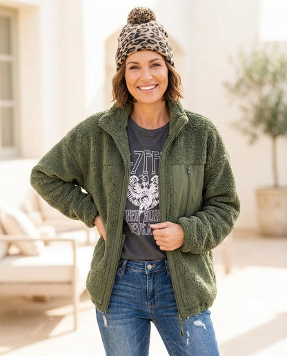 Witt Mode - Covur | Reißverschluss Teddyplüsch Jacke Damen