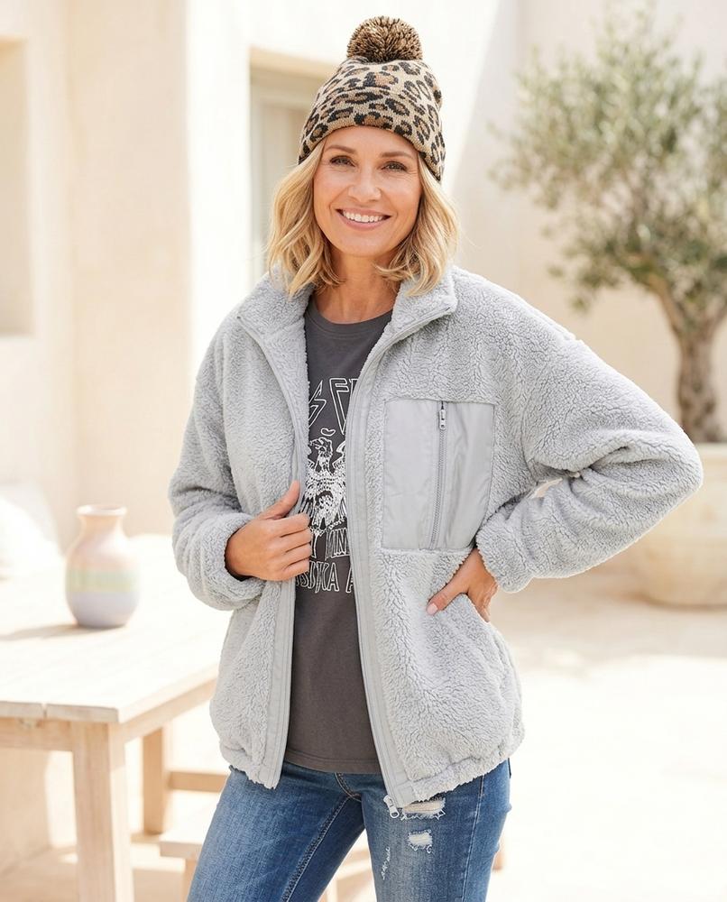 Witt Mode - Covur | Reißverschluss Teddyplüsch Jacke Damen