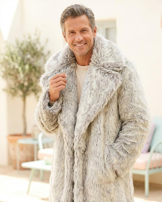 Chicos Designer - Damel | Faux-Fur Shawl-Collar Coat Men