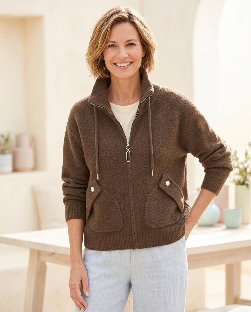 Chicos Designer - Alsan | Knitted Zip-Up Jacket Women