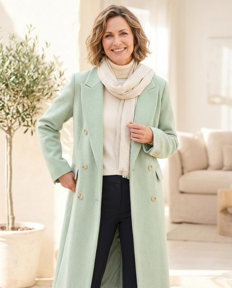 Chicos Designer - Altor | Double-Breasted Knee-Length Coat Women