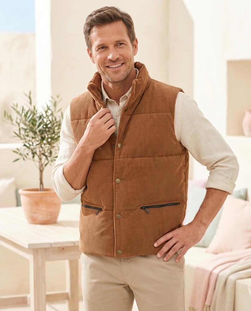 Chicos Designer - Arzan | Corduroy Padded Vest Men