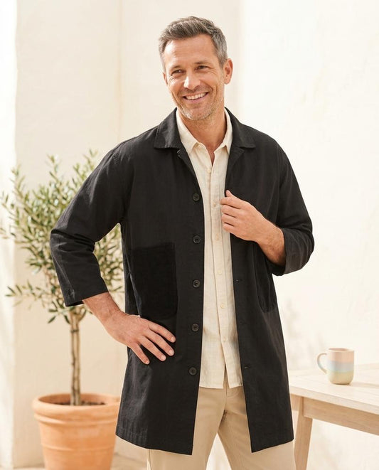 Chicos Designer - Samor | Button-Front Straight-Cut Coat Men